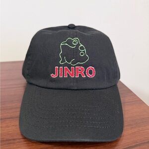 Jinro Black Cap with Red and Green Embroidery